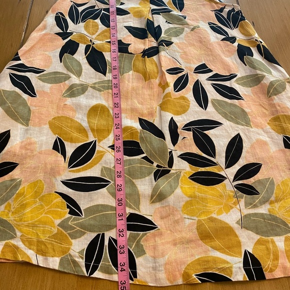 Rachel Zoe Women’s Linen Sleeveless Mini Dress V Neck Small Shift Tropical Beach - Picture 6 of 10